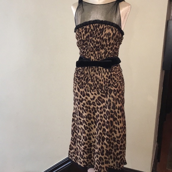 L.A.M.B. Dresses & Skirts - Stunning L.A.M.B. leopard print dress size 10
